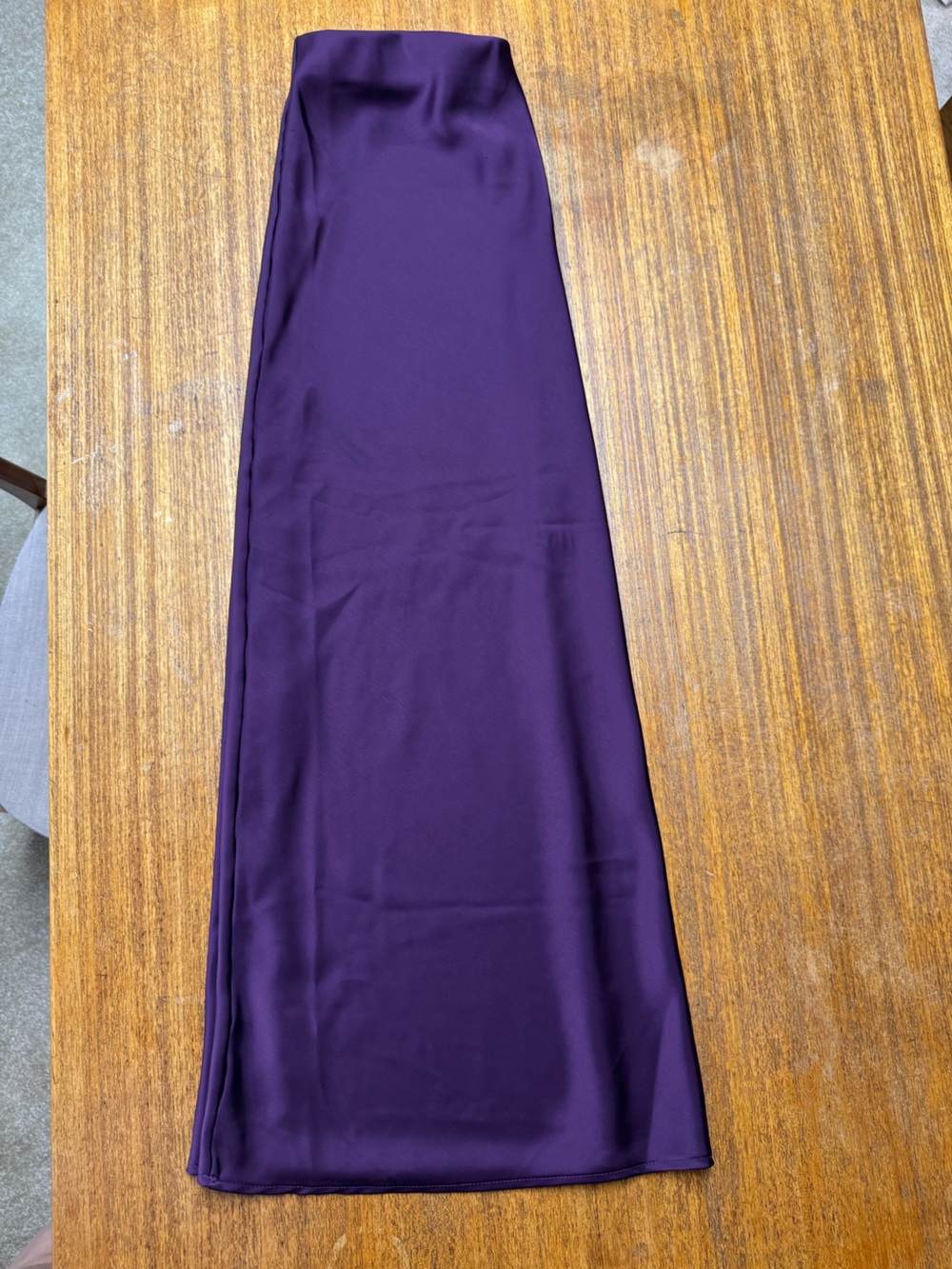 Deep Purple Satin Skirt